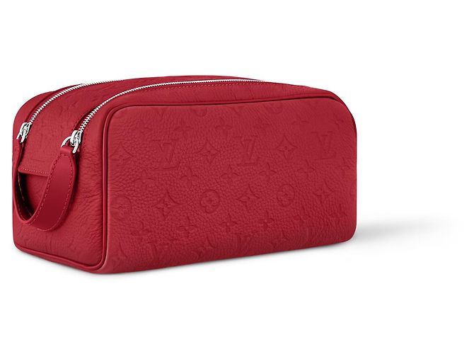 Louis Vuitton LV Dopp Kit Taurillon rot