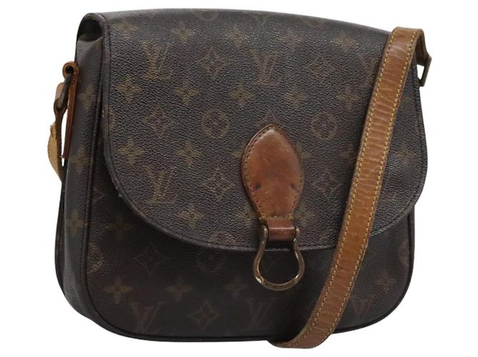 Saint-Cloud LOUIS VUITTON Monogram Saint Cloud GM Bolsa de Hombro M51242 LV Auth BD275 Monograma