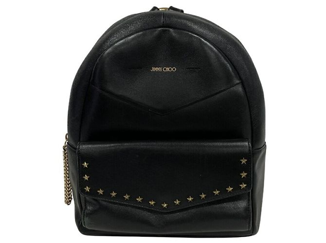 Schwarzer Leder-Rucksack von Jimmy Choo