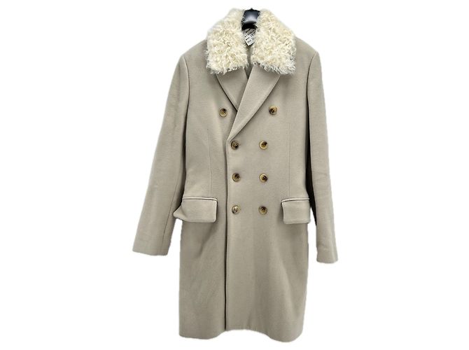 Manteaux JOHN GALLIANO T.IT 48 Cuir Beige