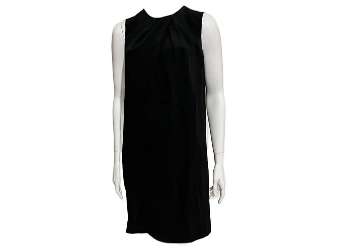 Joseph Vestido negro de crepé fluido Jools