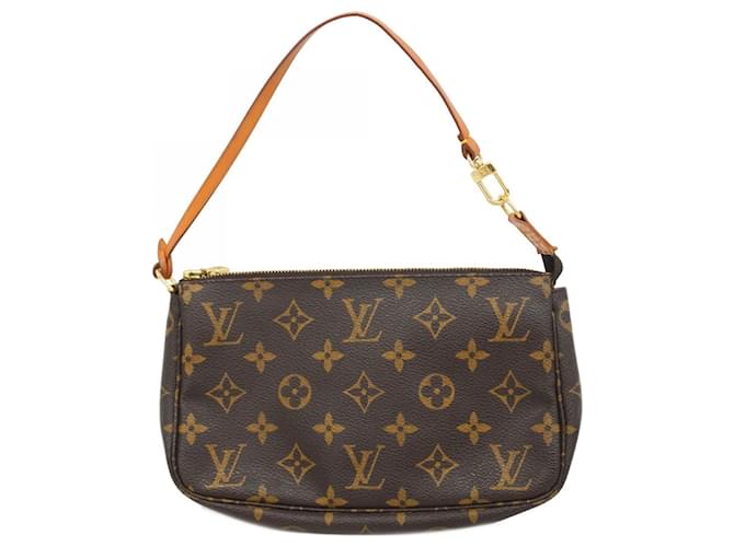 Pochette Accessoire Louis Vuitton Marrom Lona  ref.2075360