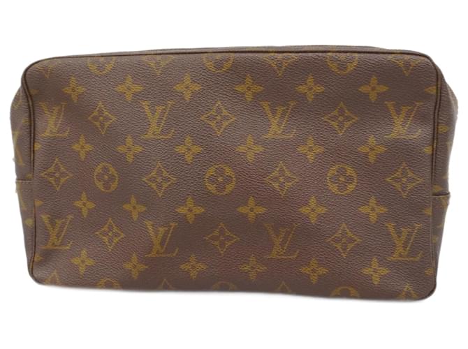 Trousse Toilette 28 Louis Vuitton Marrom Lona  ref.2075381