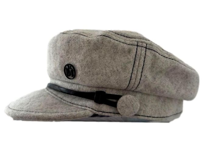 Maison Michel Abby cap grey wool
