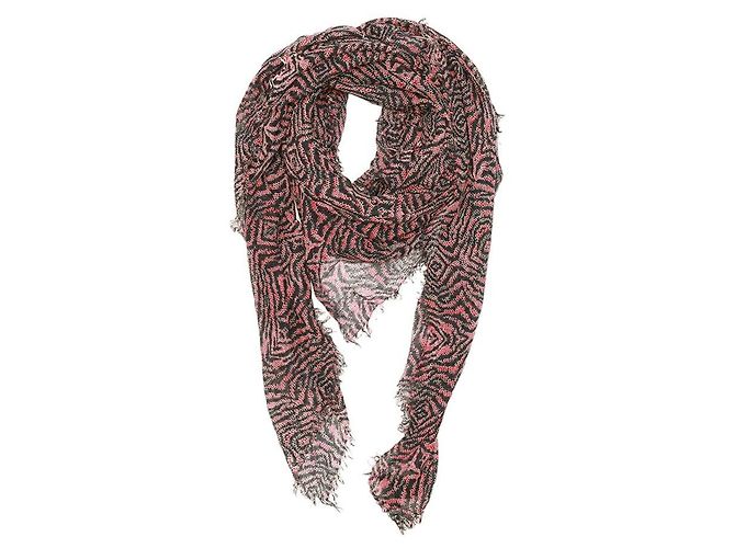 Zadig & Voltaire Schal Delta Zebra Blau Rosa Pink