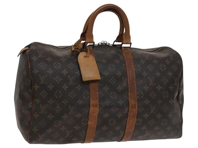 LOUIS VUITTON Monogram Keepall 45 Bolsa Boston M41428 LV Auth bs22332 Monograma