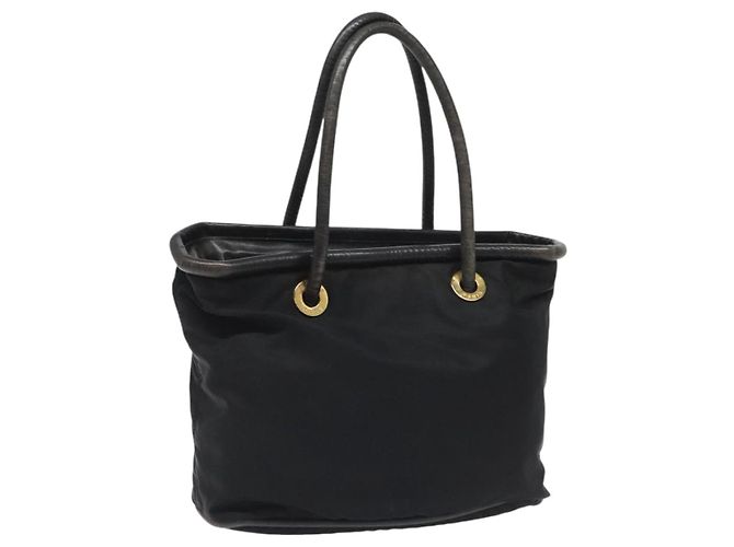 Céline Borsa a spalla CELINE in nylon nero Auth 101065