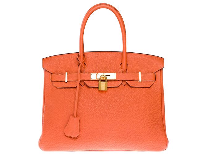 Hermès Sac HERMES Birkin 30 en Cuir Orange - 102538