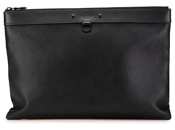 LOUIS VUITTON Clutch bags T.  Leather Black  ref.2076228