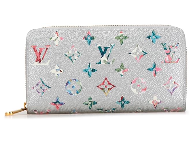 Zippy LOUIS VUITTON Purses, wallets & cases T.  Cloth Silvery  ref.2076277