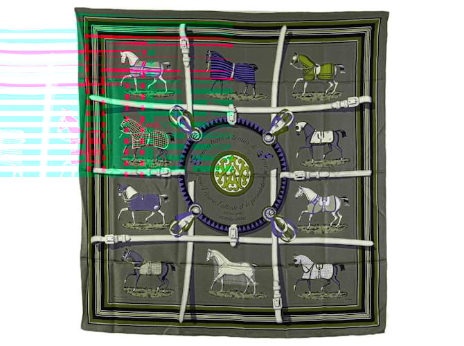 Hermès HERMES Scarves T.  Silk Green  ref.2076374