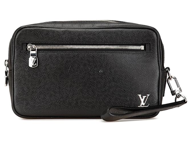 LOUIS VUITTON Clutch bags T.  Leather Black  ref.2077432