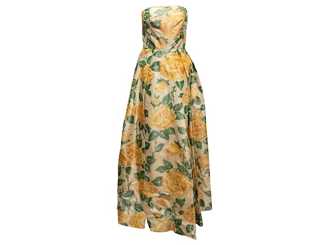 Autre Marque NON SIGNE / UNSIGNED Dresses T.International S Silk Yellow  ref.2077768