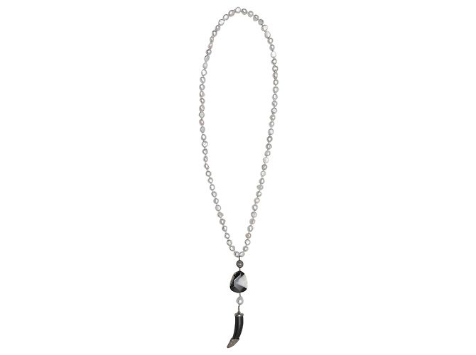 Autre Marque Colares BAVNA T. Metal Branco
