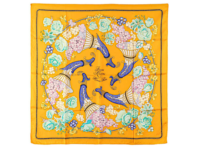 Hermès HERMES Scarves T.  Silk Yellow  ref.2078021