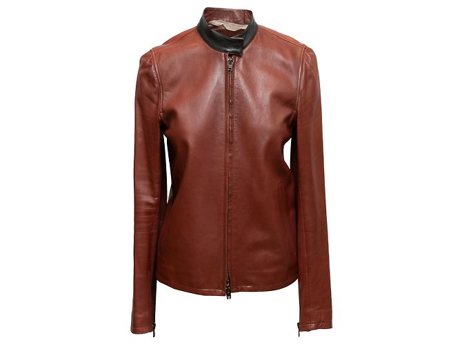 Jaquetas de couro REED KRAKOFF T.US 8 Couro Marrom