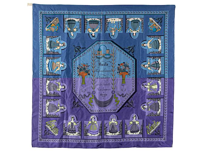 Hermès HERMES Scarves T.  Silk Blue  ref.2078108