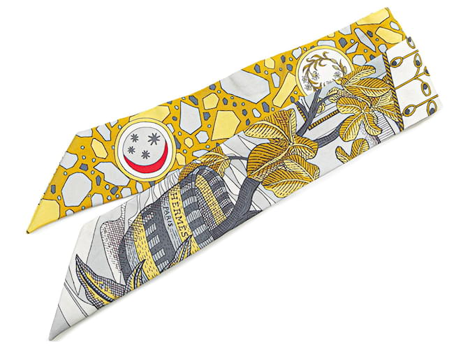 Hermès HERMES Scarves T.  Silk Yellow  ref.2078119