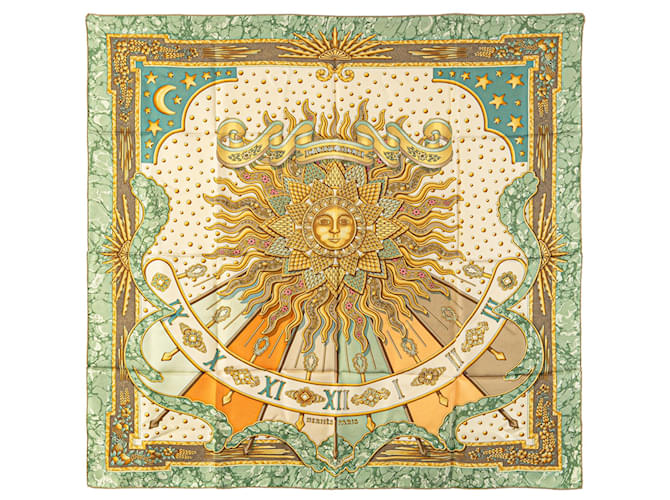Hermès HERMES Scarves T.  Silk Green  ref.2078491