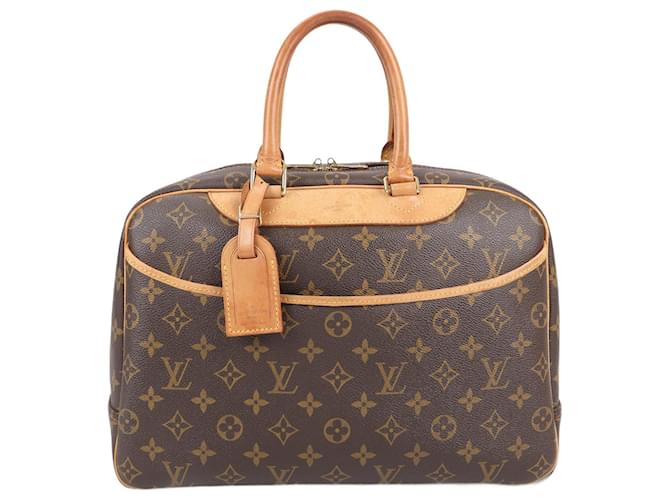 Bolsa Deauville em canvas Monogram Louis Vuitton M47270 Marrom Couro  ref.2079413