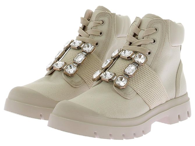ROGER VIVIER Ankle boots T.EU 37 Cloth Beige