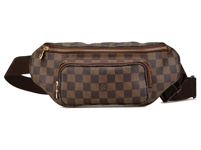 Louis Vuitton Brown Damier Ebene Melville Belt Bum Bag Cloth  ref.2079768