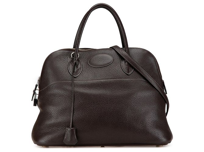 Hermès Marrom Clemence Bolide 35 Castanho escuro