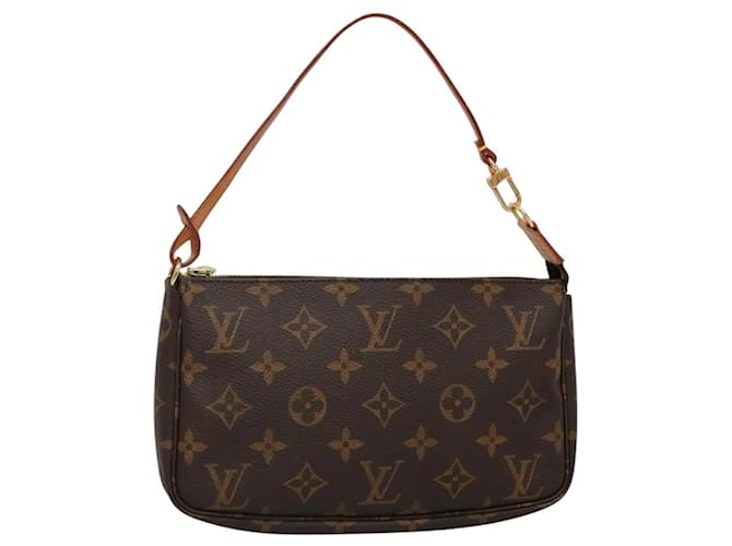 Louis Vuitton Pochette Accessoire Marrom Lona  ref.2080190