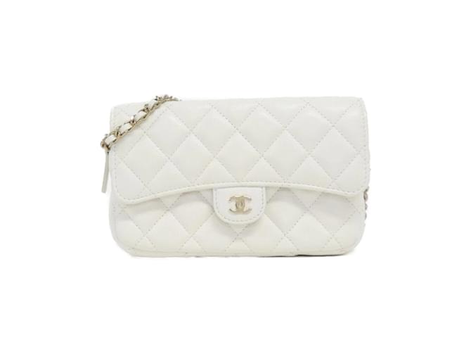 Chanel Timeless Classic Line AP2096 Phone Case White Leather  ref.2080223