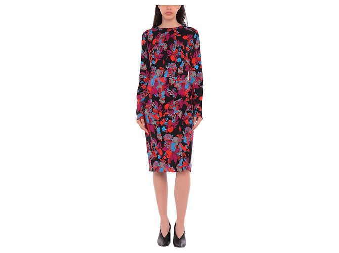 Stylisierte Blumenrobe Givenchy Resort 2019 Mehrfarben