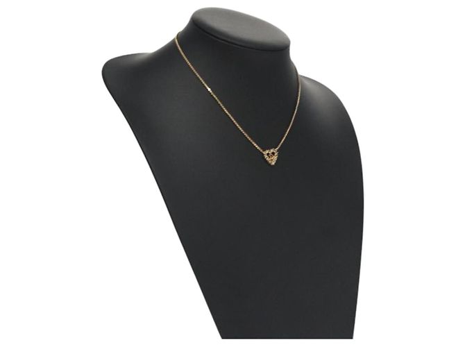 Collana Christian Dior metallo oro Auth 114153 D'oro