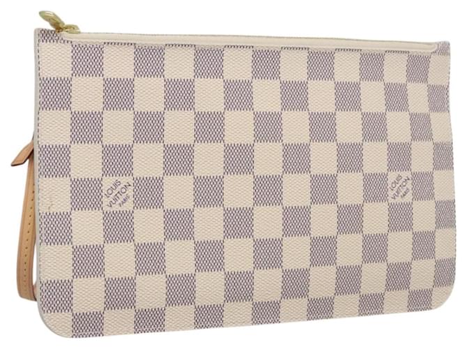 LOUIS VUITTON Damier Azur Neverfull MM Pouch LV Auth PP289  ref.2080467