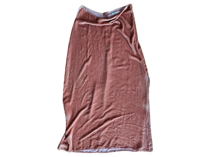 Falda Baylee Reformation de seda coral