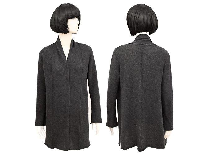 Cynthia Rowley Kaschmir-Cardigan in Graphitgrau Größe M Anthrazitgrau
