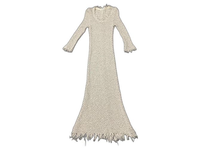 Vestido Isabel Marant Etoile de punto abierto crema Crudo
