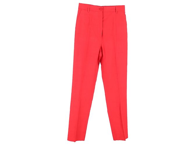 Calças retas Dolce & Gabbana em algodão vermelho