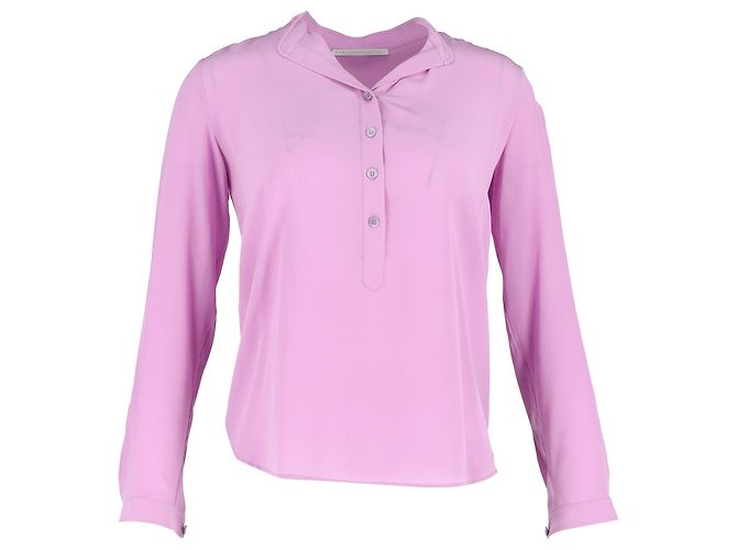 Stella Mc Cartney Polo a maniche lunghe Stella McCartney in cotone viola Porpora