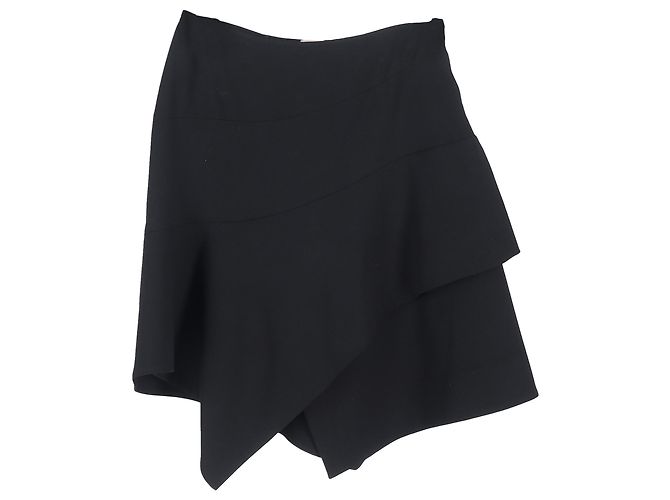 Alaïa Alaia Asymmetrischer Minirock aus schwarzem Polyester