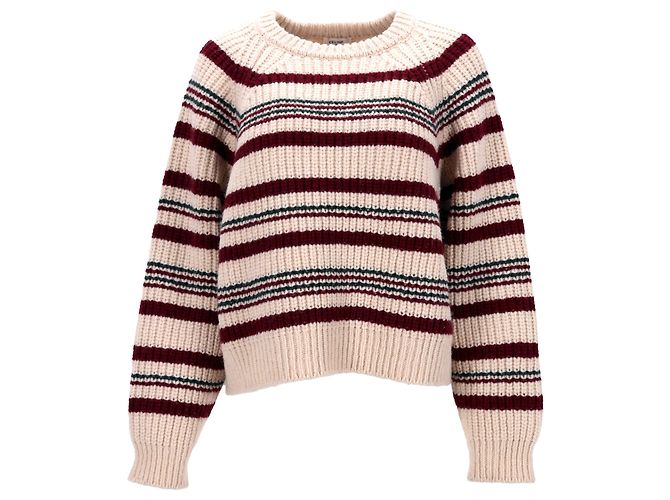 Céline Gestreifter Rundhals-Pullover Celine aus mehrfarbiger Wolle Mehrfarben
