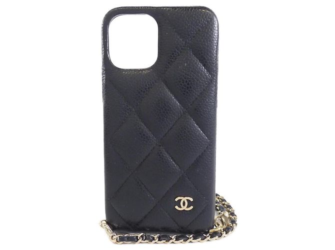 Chanel Timeless Classic Bumper Case for iPhone 12 & 12 Pro Black