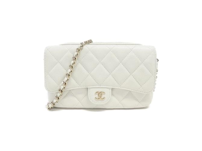 Chanel Timeless Classic Line AP2096 Phone Case White Leather  ref.2081351