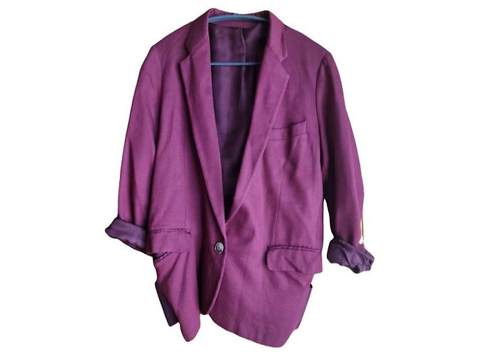 Blazer Acne de algodão bordô Bordeaux