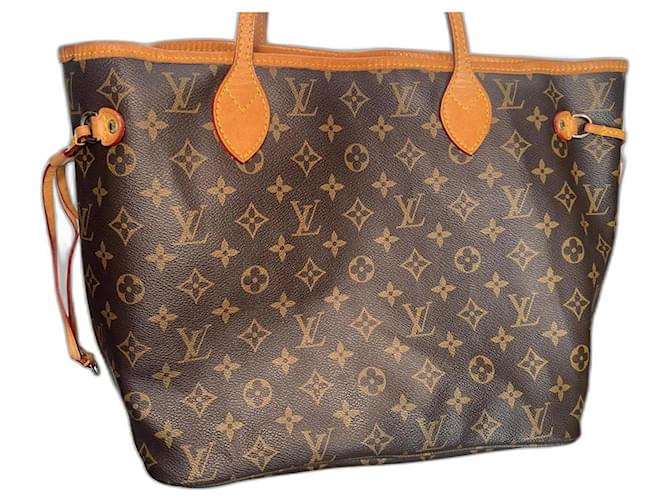 Louis Vuitton Neverfull model size MM Brown Cloth  ref.2081806
