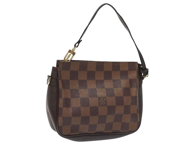 LOUIS VUITTON Make-up Tasche Damier Ebene N51982 LV Auth 114084