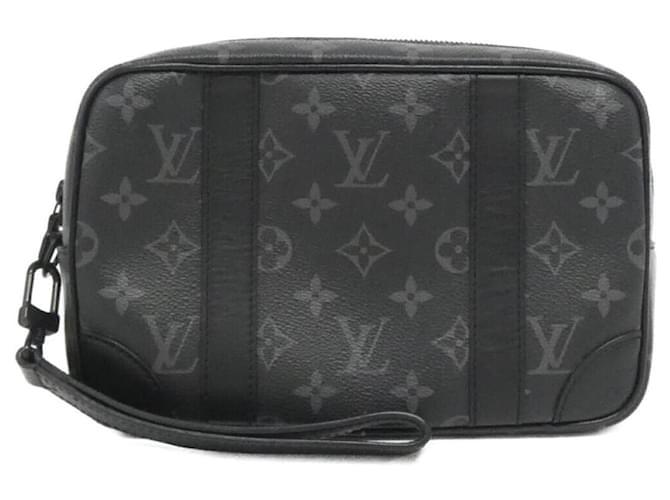 Louis Vuitton Monogram Eclipse Pochette Kasai Handbag Black Cloth  ref.2082023