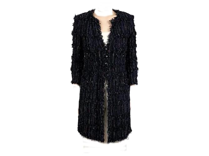Chanel Black Lesage Tweed Coat / Jacket  ref.2082042