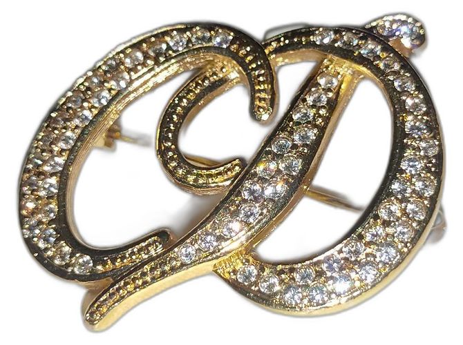 Christian Dior Brosche vergoldet Gold hardware