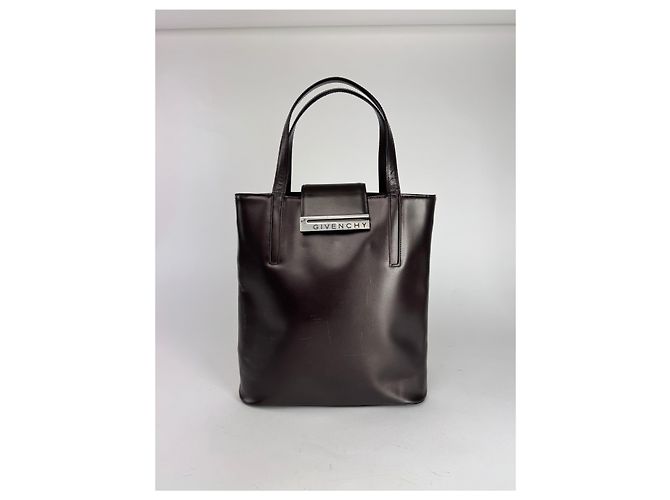 Sac en cuir verni Antigona vintage de Givenchy marron