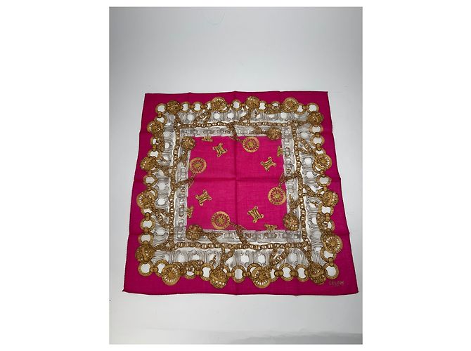 Céline Foulard in seta vintage Celine Paris rosso