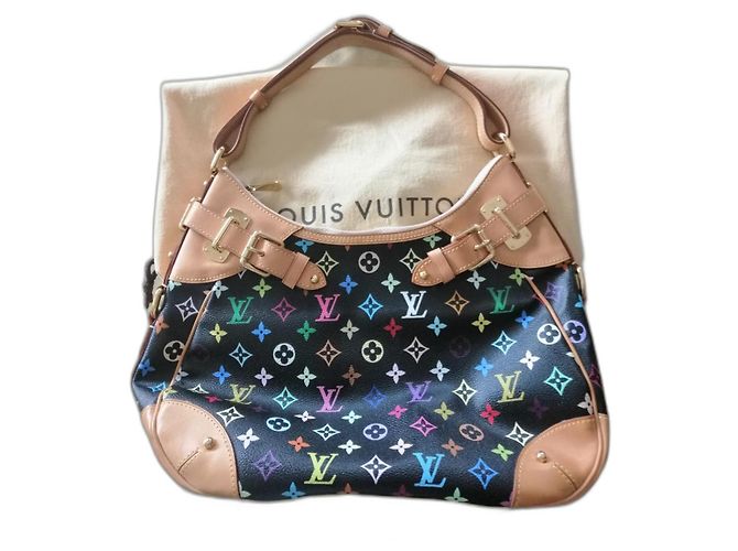 Louis Vuitton Greta Multicolor Black Canvas Leather Multiple colors